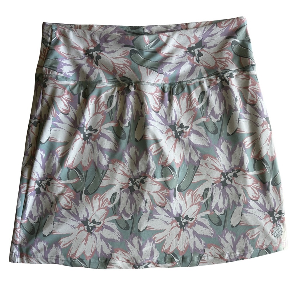 UVSkinz UPF 50+ Floral Skort NWT Size Large Sun Protection Swim Golf Tennis